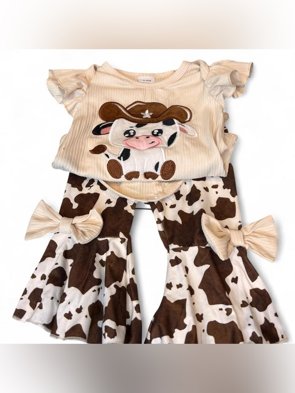 Cow print Bellbottom outfit